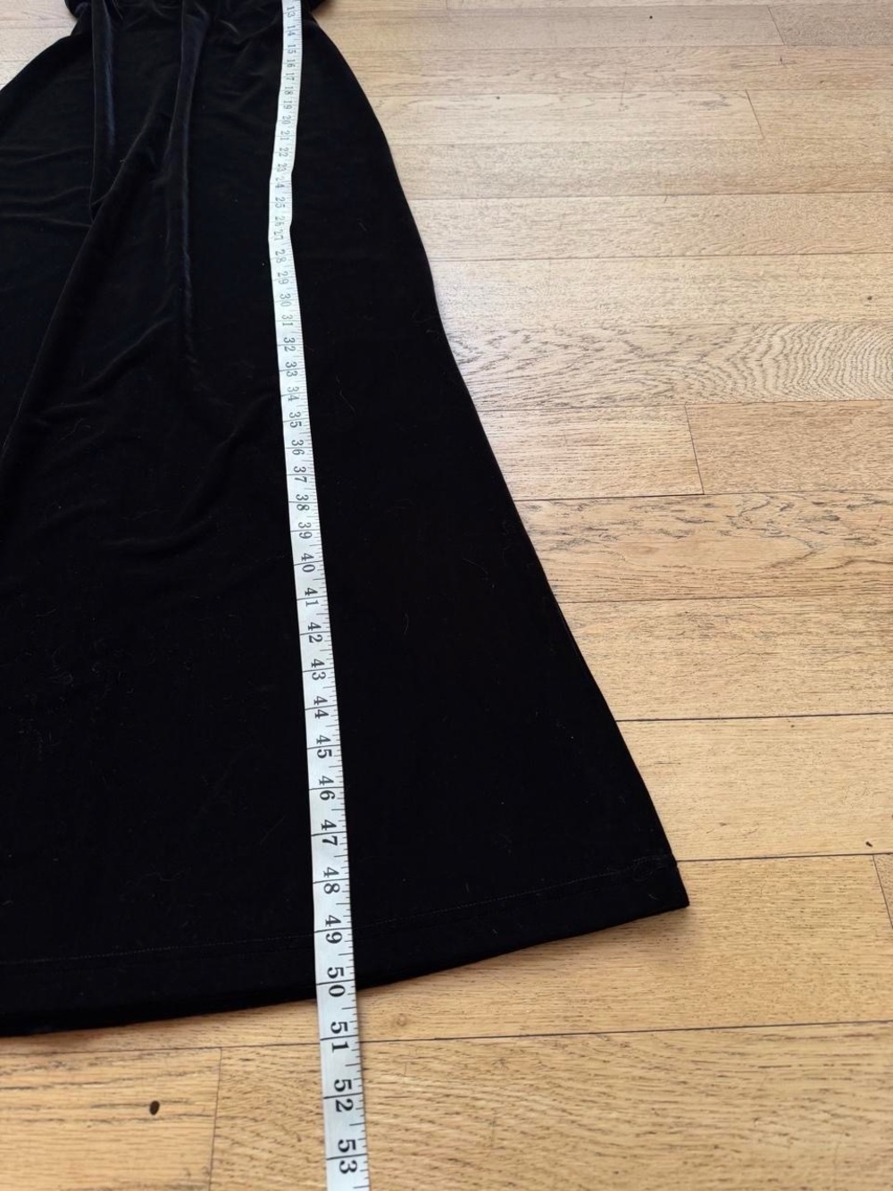 90s Minimalist Black Velvet Halter Maxi Dress - Picture 6 of 6